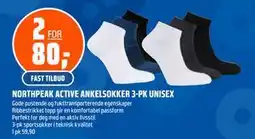 Coop Obs NORTHPEAK ACTIVE ANKELSOKKER 3-PK UNISEX tilbud