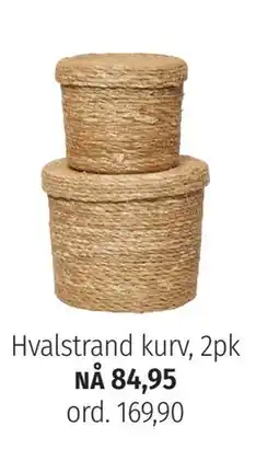 Nille Hvalstrand kurv, 2pk tilbud