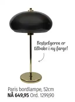 Nille Paris bordlampe, 52cm tilbud