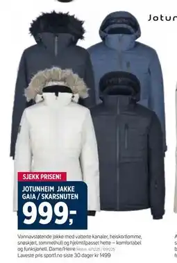 Sport 1 JOTUNHEIM JAKKE GAIA / SKARSNUTEN tilbud