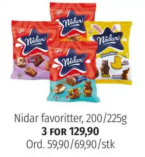 Nidar favoritter, 200/225g