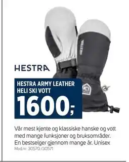 Sport 1 HESTRA ARMY LEATHER HELI SKI VOTT tilbud