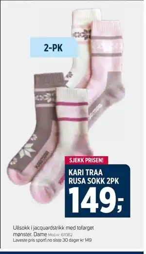 KARI TRAA RUSA SOKK 2PK