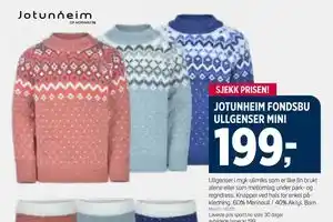 SJEKK PRISEN! JOTUNHEIM FONDSBU ULLGENSER MINI