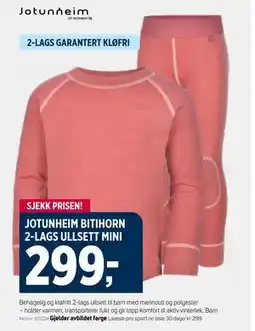 Sport 1 JOTUNHEIM BITIHORN 2-LAGS ULLSETT MINI tilbud