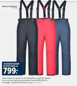 Sport 1 JOTUNHEIM KROKEN VATTERT BUKSE JR tilbud