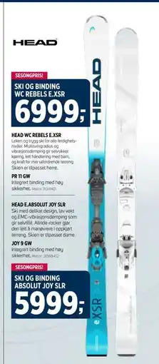 Sport 1 SKI OG BINDING WC REBELS E.XSR tilbud