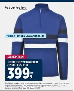 Sport 1 JOTUNHEIM SVARTNUBBEN ZIP ULLGENSER JR tilbud