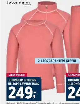 Sport 1 JOTUNHEIM BITIHORN ULLTOPP LAV/HØY HALS tilbud