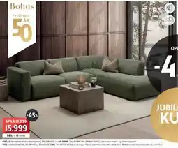 Bohus OTELLO hjørnesofa med endeavslutning tilbud