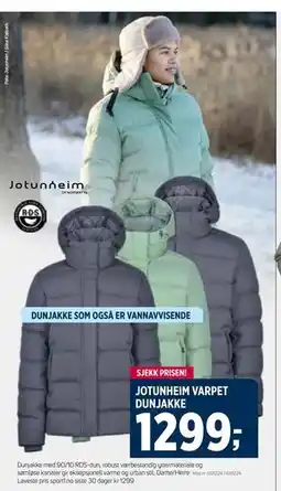 Sport 1 JOTUNHEIM VARPET DUNJAKKE tilbud