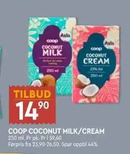 Coop Mega COOP COCONUT MILK/CREAM tilbud