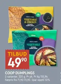 Coop Mega COOP DUMPLINGS tilbud