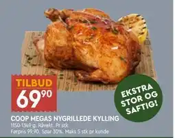 Coop Mega COOP MEGAS NYGRILLEDE KYLLING tilbud