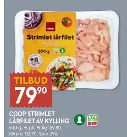 Coop Mega COOP STRIMLET LÅRFILET AV KYLLING tilbud