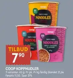 Coop Mega COOP KOPPNUDLER tilbud