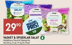 Coop Mega VASKET & SPISEKLAR SALAT tilbud