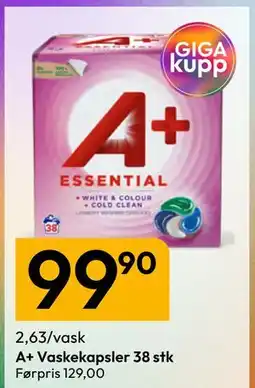 Gigaboks A+ Vaskekapsler 38 stk tilbud