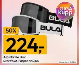 Gigaboks Alpinbrille Bula tilbud