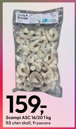 Gigaboks Scampi ASC 16/20 1 kg tilbud