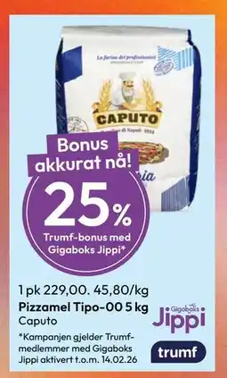 Gigaboks Pizzamel Tipo-00 5 kg tilbud