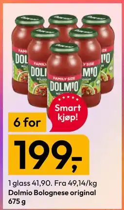 Gigaboks Dolmio Bolognese original 675 g tilbud