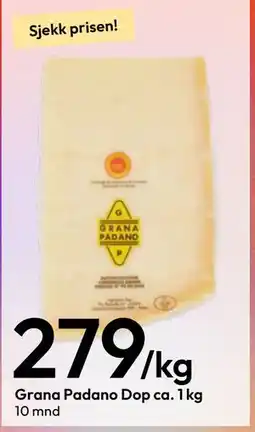 Gigaboks Grana Padano Dop ca. 1 kg tilbud