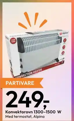 Gigaboks Konvektorovn 1300–1500 W tilbud