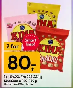 Gigaboks Kina Snacks 140–180 g tilbud