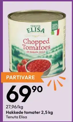 Gigaboks Hakkede tomater 2,5 kg tilbud