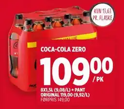 Meny COCA-COLA ZERO tilbud