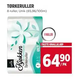 Meny TØRKERULLER tilbud