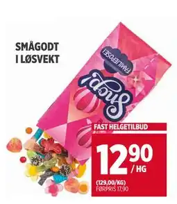Meny SMÅGODT I LØSVEKT tilbud