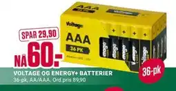 Europris VOLTAGE OG ENERGY+ BATTERIER tilbud