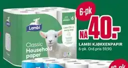 Europris LAMBI KJØKKENPAPIR tilbud