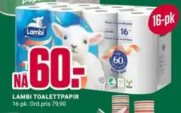Europris LAMBI TOALETTPAPIR tilbud