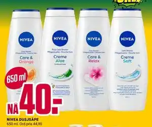 Europris NIVEA DUSJSÅPE tilbud
