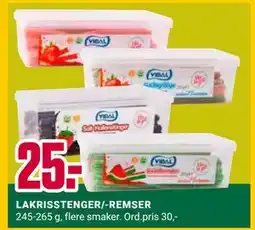 Europris LAKRISSTENGER/-REMSER tilbud