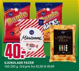 Europris SJOKOLADE FAZER tilbud