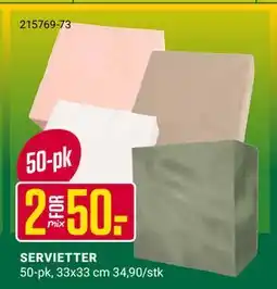 Europris SERVIETTER tilbud