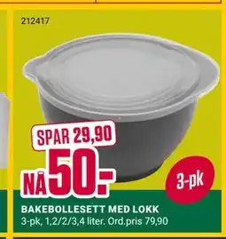 Europris BAKEBOLLESETT MED LOKK tilbud