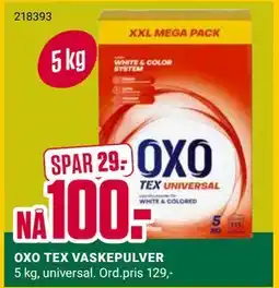 Europris OXO TEX VASKEPULVER tilbud