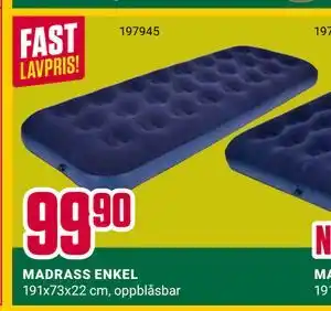 Europris MADRASS ENKEL tilbud