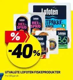 Bunnpris UTVALGTE LOFOTEN FISKEPRODUKTER tilbud