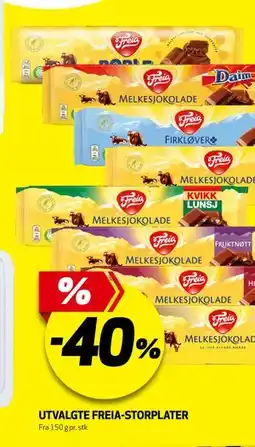 Bunnpris UTVALGTE FREIA-STORPLATER tilbud