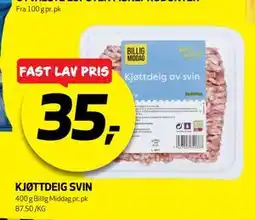 Bunnpris KJØTTDEIG SVIN tilbud