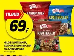 Bunnpris GILDE KJØTTKAKER, SVENSKE KJØTTBOLLER OG KARBONADER tilbud