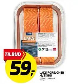Bunnpris LAKS PORSJONER M/SKINN tilbud