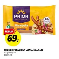 Bunnpris WIENERPØLSER KYLLING/KALKUN tilbud