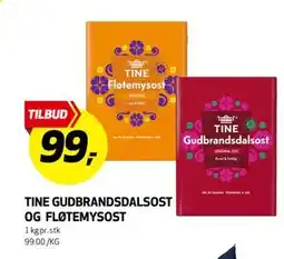 Bunnpris TINE GUDMANDSDALOST OG FLØTEMYSOST tilbud